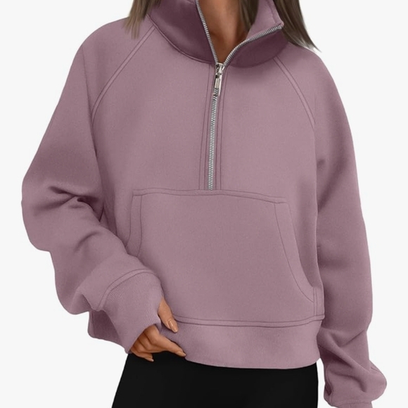 Half Zip Fleece Pullover | Nutmeg Size L - Picture 2 of 4